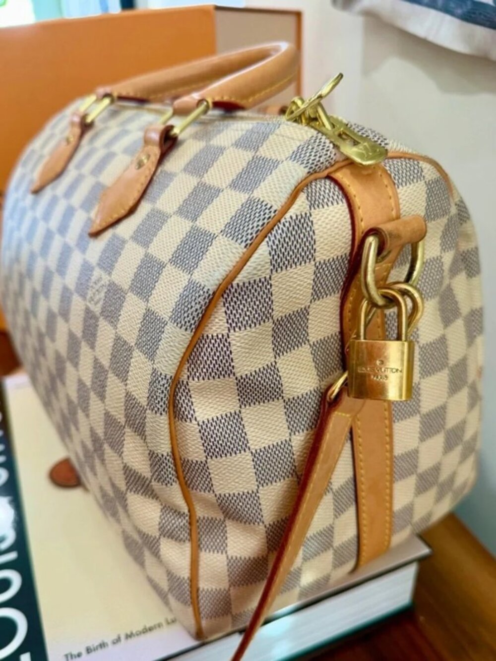 LOUIS VUITTON DAMIER AZUR CHECKER SATCHEL